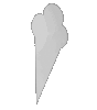 Aluminiumverbundplatte in Eis-Form konturgefräst <br>einseitig 4/0-farbig bedruckt