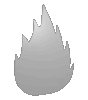 Aluminiumverbundplatte in Feuer-Form konturgefräst <br>einseitig 4/0-farbig bedruckt