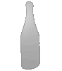 Aluminiumverbundplatte in Flasche-Form konturgefräst <br>einseitig 4/0-farbig bedruckt