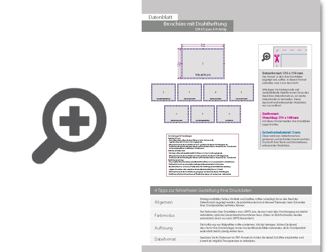 Product Bild brosch__re_mit_drahtheftung__endformat_din_a5_quer__52-seitig