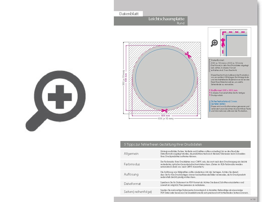Product Bild leichtschaumplatte_smart-x_rund_(kreisrunde_kontur)_im_kleinformat_ab_1_x_1_cm_einseitig_4_0-farbig_bedruckt