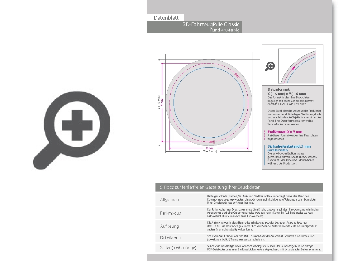 Product Bild 3d-fahrzeug-klebefolie_classic_rund_(kreisrund_konturgeschnitten)
