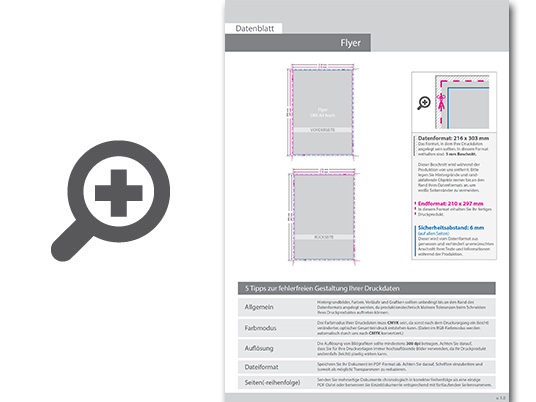 Product Bild multiloft-flyer_din_a4_hoch_(21_0_cm_x_29_7_cm)_einseitig_folienkaschiert_gl__nzend__4_4_farbig_(beidseitiger_druck)