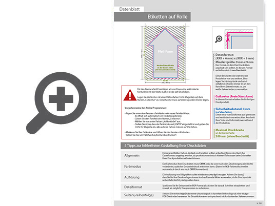 Product Bild hochwertige_etiketten_auf_rolle_in_pfeil-form