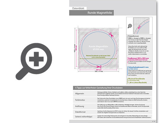 Product Bild hochwertige_schultafel-magnetfolie_rund_(kreisrund_konturgeschnitten)___einseitig_4_0-farbig_bedruckt