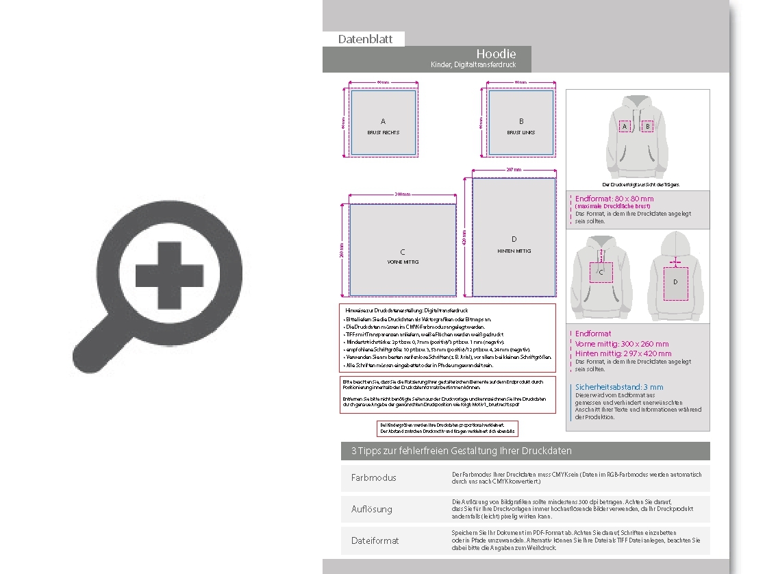 Product Bild kinder_hoodie__premium_-_mit_zwei_druckpositionen