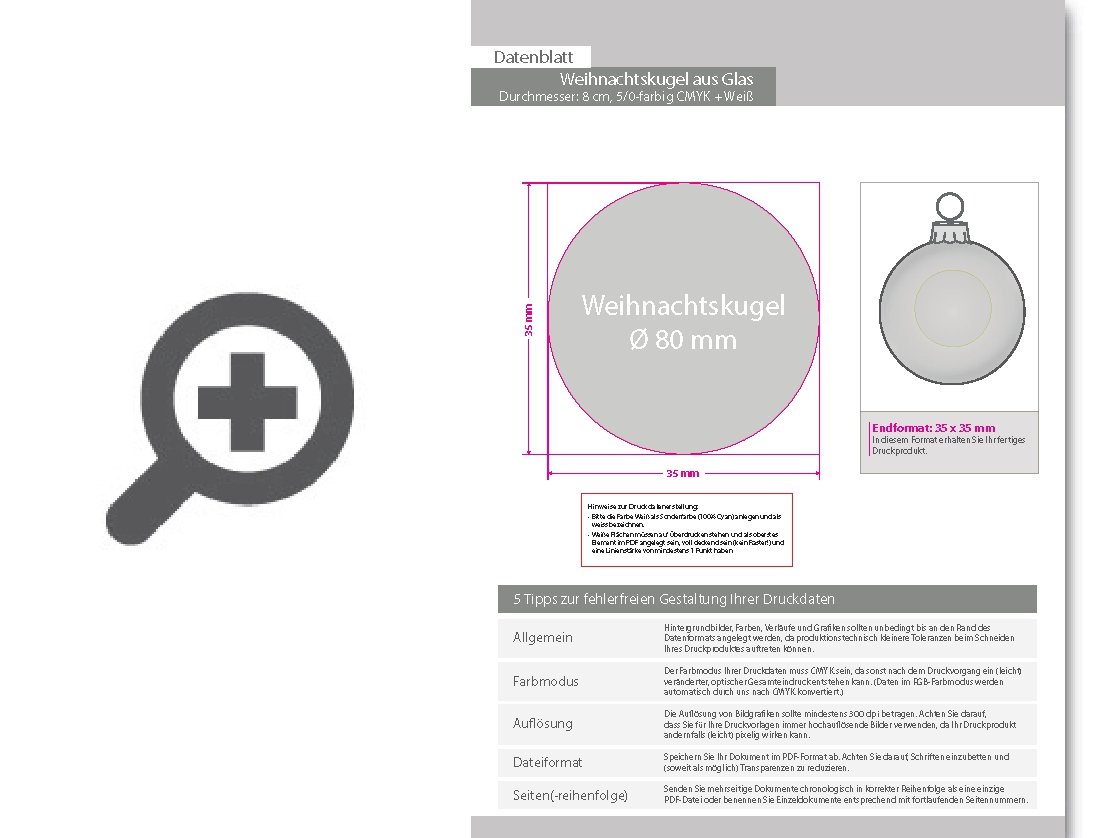 Product Bild weihnachtskugel_aus_glas__durchmesser__8_cm__5_0-farbig_cmyk_+_wei___einseitig_bedruckt